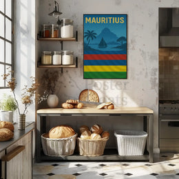Mauritius Tropical Paradise Landscape Travel Poster PosterGoat