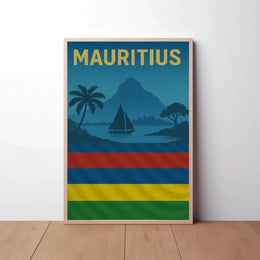 Mauritius Tropical Paradise Landscape Travel Poster PosterGoat