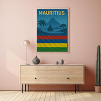 Mauritius Tropical Paradise Landscape Travel Poster PosterGoat