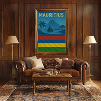 Mauritius Tropical Paradise Landscape Travel Poster PosterGoat