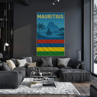 Mauritius Tropical Paradise Landscape Travel Poster PosterGoat