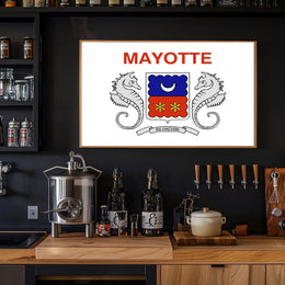 Mayotte Coat of Arms Cultural Heritage Poster PosterGoat