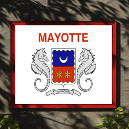 Mayotte Coat of Arms Cultural Heritage Poster PosterGoat