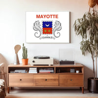 Mayotte Coat of Arms Cultural Heritage Poster PosterGoat