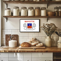 Mayotte Coat of Arms Cultural Heritage Poster PosterGoat