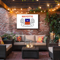 Mayotte Coat of Arms Cultural Heritage Poster PosterGoat