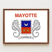 Mayotte Coat of Arms Cultural Heritage Poster PosterGoat