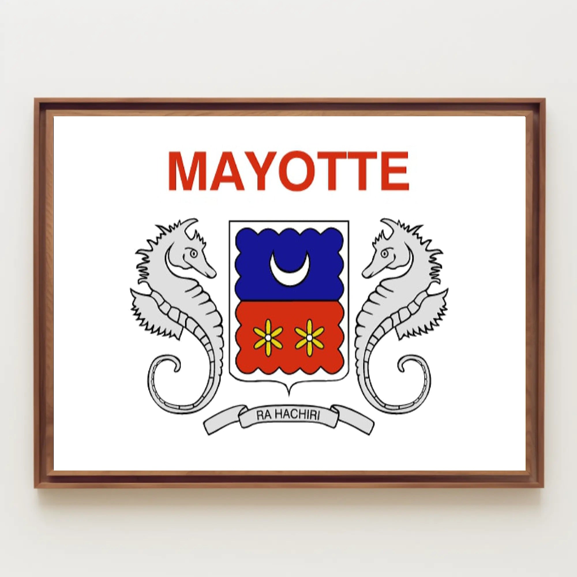 Mayotte Coat of Arms Cultural Heritage Poster PosterGoat