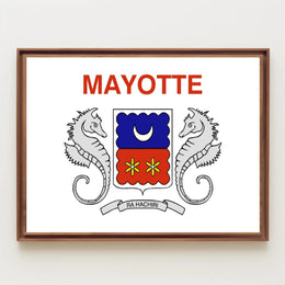 Mayotte Coat of Arms Cultural Heritage Poster PosterGoat