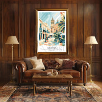 Mdina Malta Mediterranean Street Scene Travel Poster PosterGoat