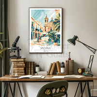 Mdina Malta Mediterranean Street Scene Travel Poster PosterGoat