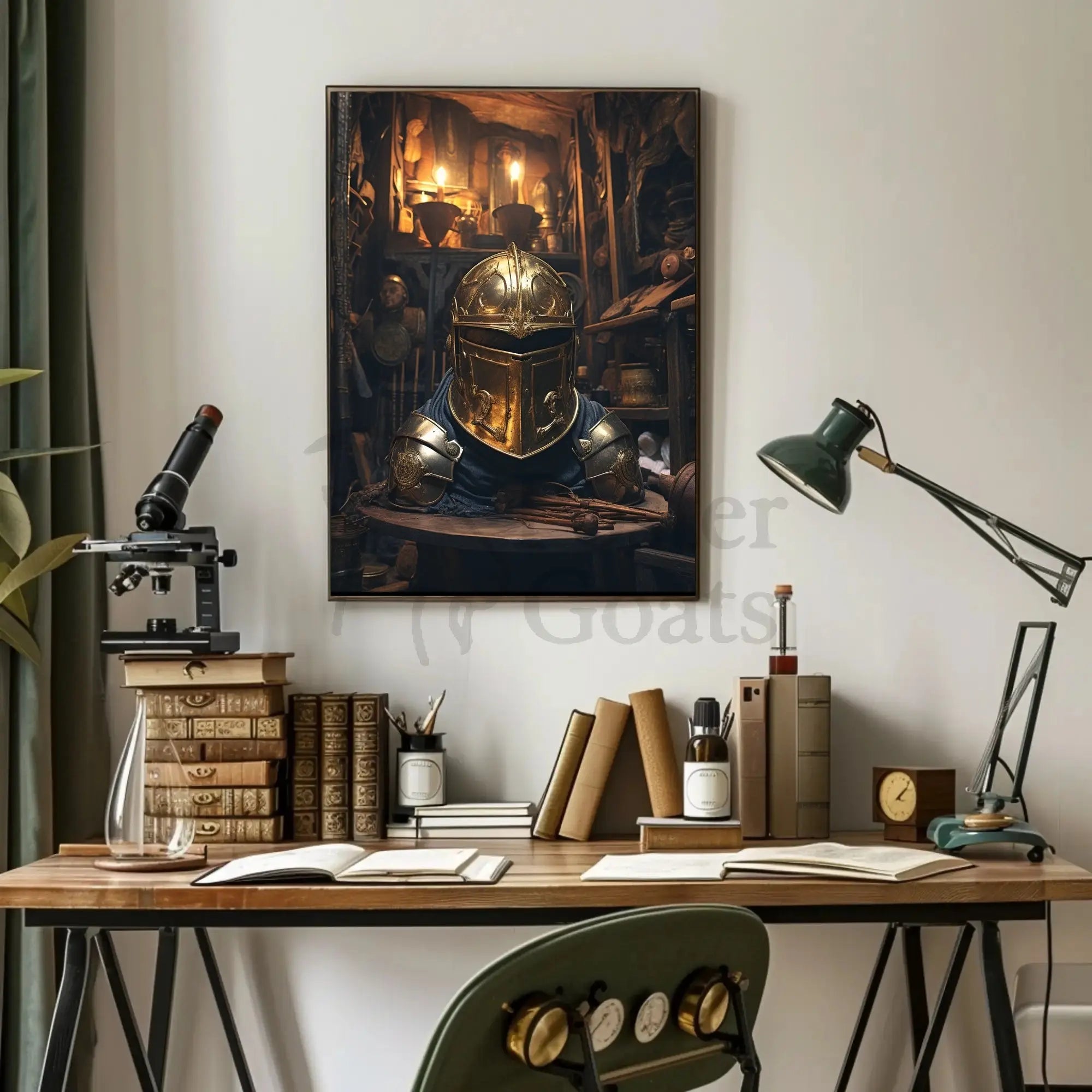 Medieval Armor and Artifacts Cultural or Heritage Poster PosterGoat