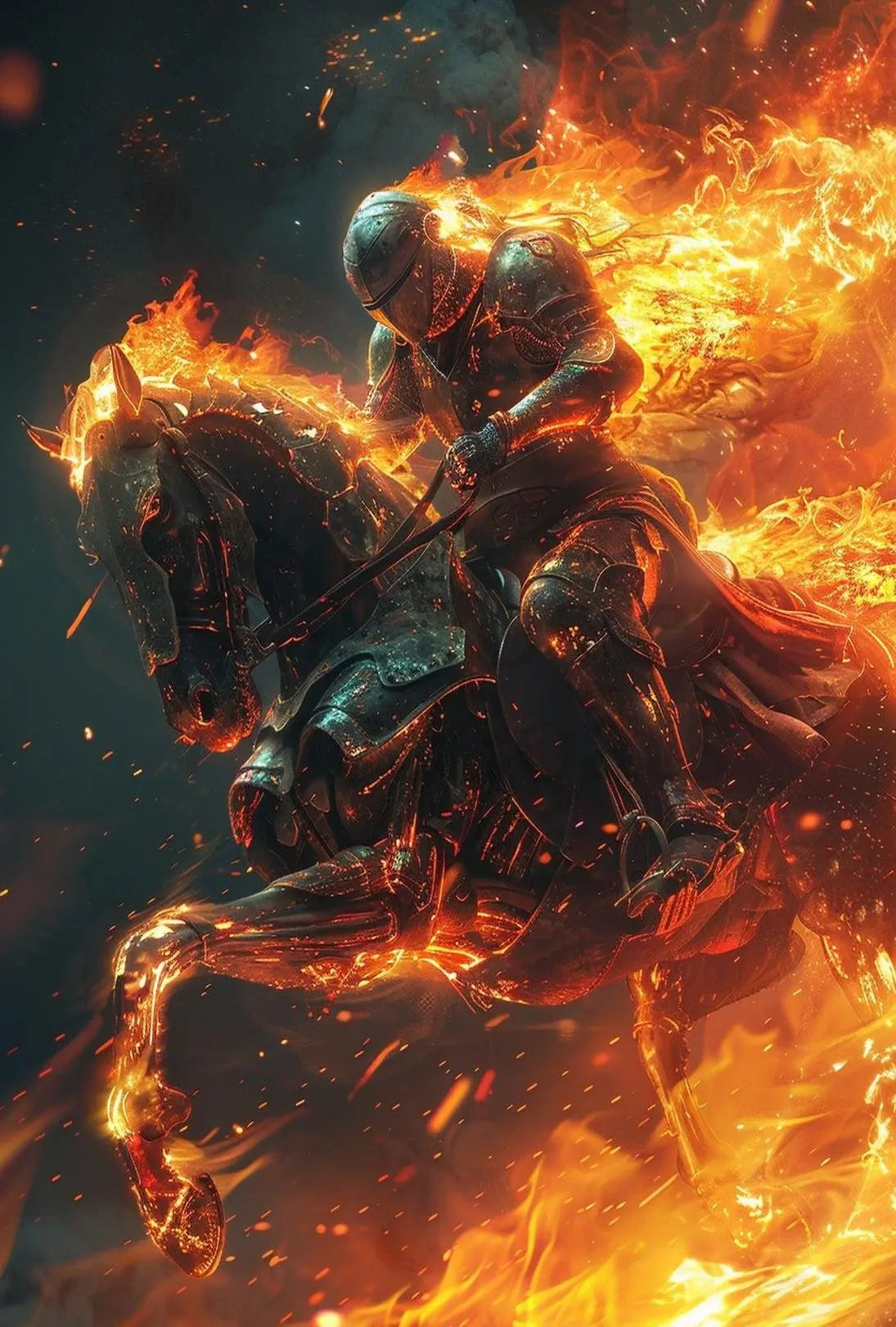 Medieval Knight Fantasy Battle Poster PosterGoat