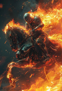Medieval Knight Fantasy Battle Poster PosterGoat