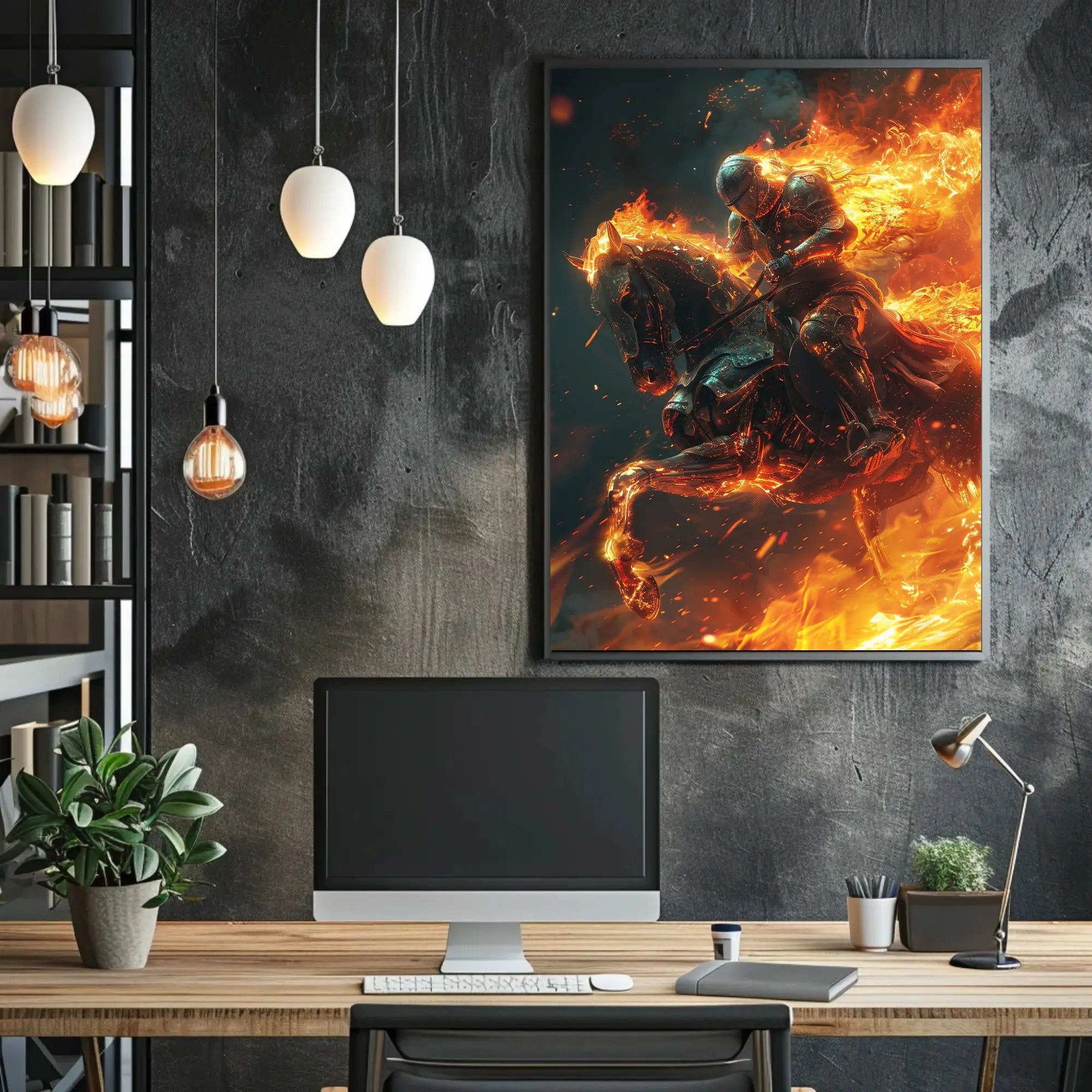 Medieval Knight Fantasy Battle Poster PosterGoat