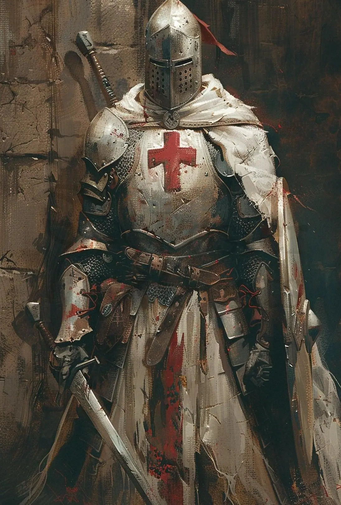 Medieval Knight in Armor Historical Poster PosterGoat