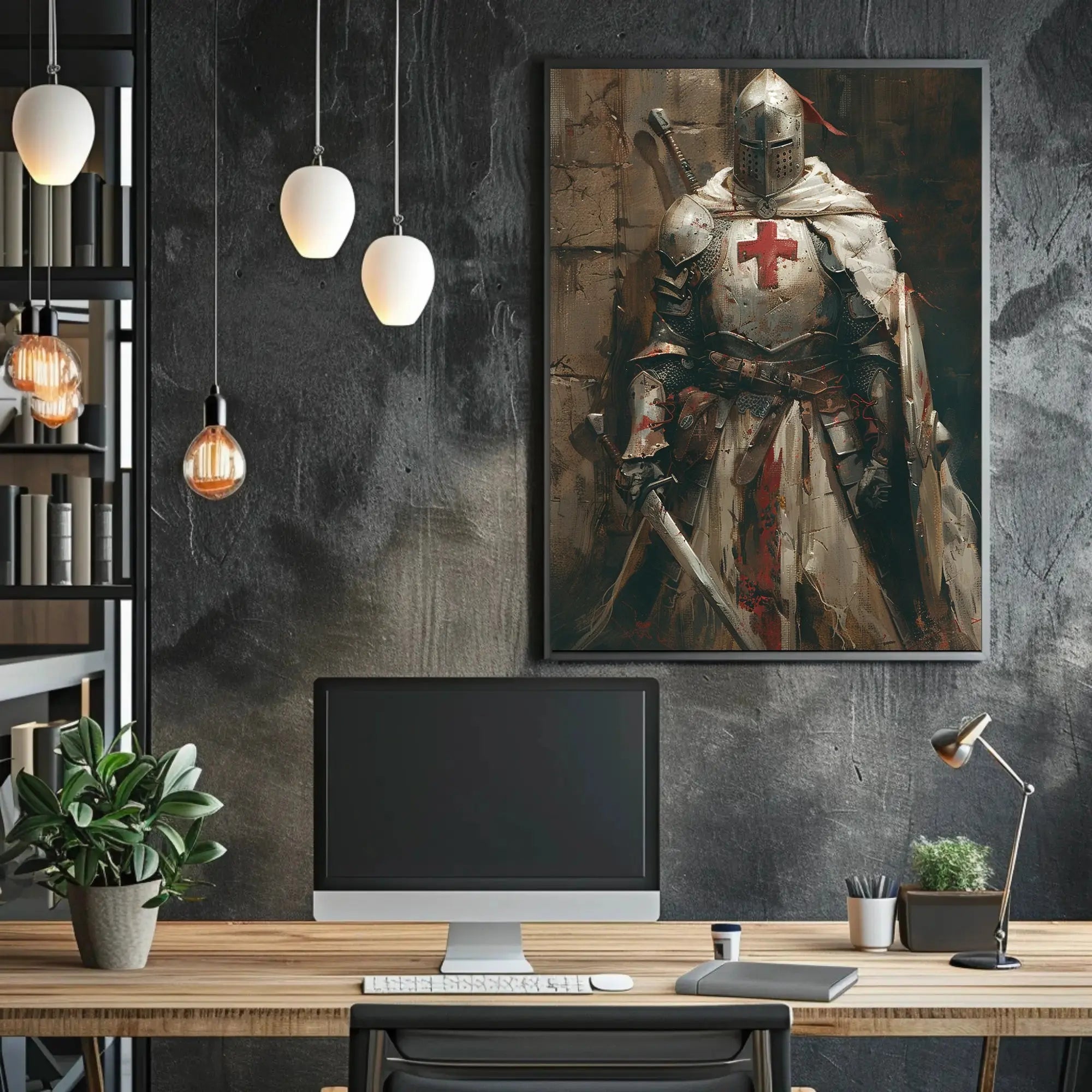 Medieval Knight in Armor Historical Poster PosterGoat