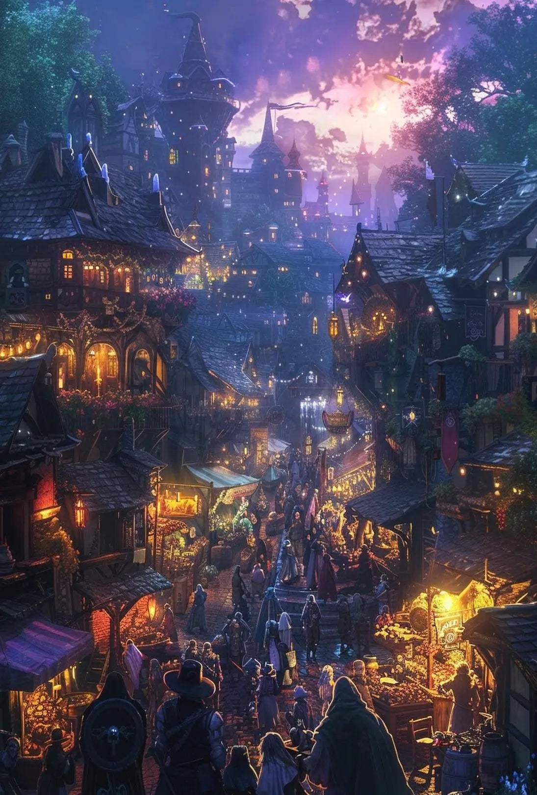Medieval Village Adventure Fantasy Art Cultural Poster PosterGoat