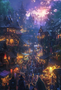 Medieval Village Adventure Fantasy Art Cultural Poster PosterGoat