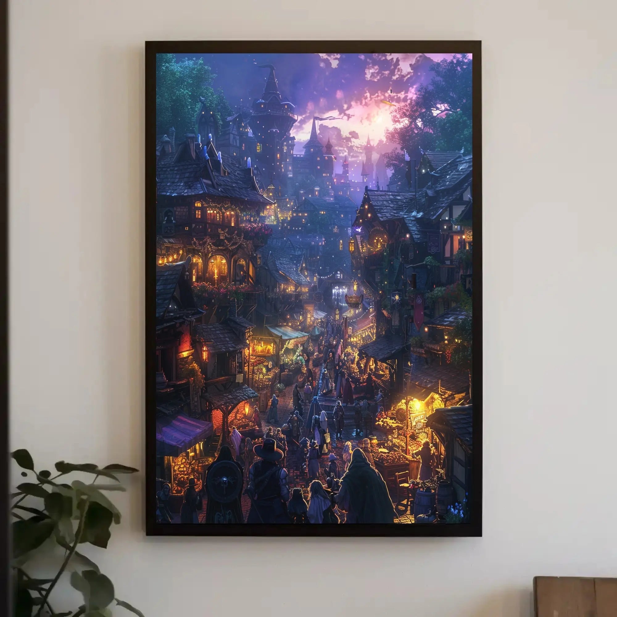 Medieval Village Adventure Fantasy Art Cultural Poster PosterGoat