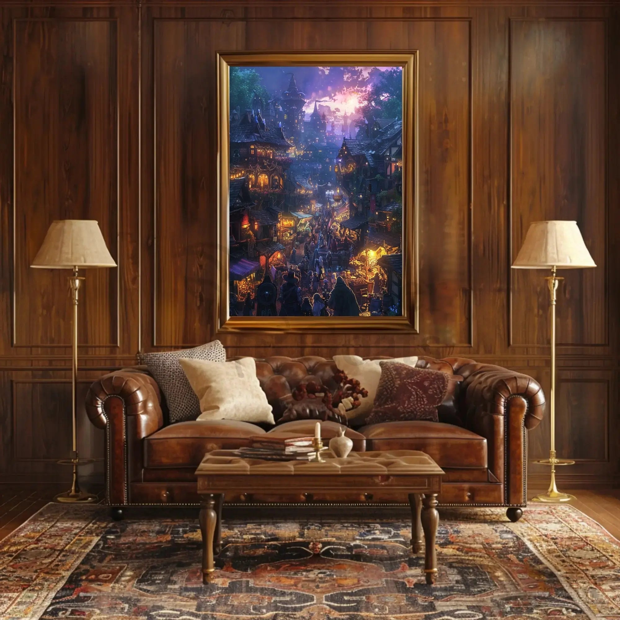 Medieval Village Adventure Fantasy Art Cultural Poster PosterGoat
