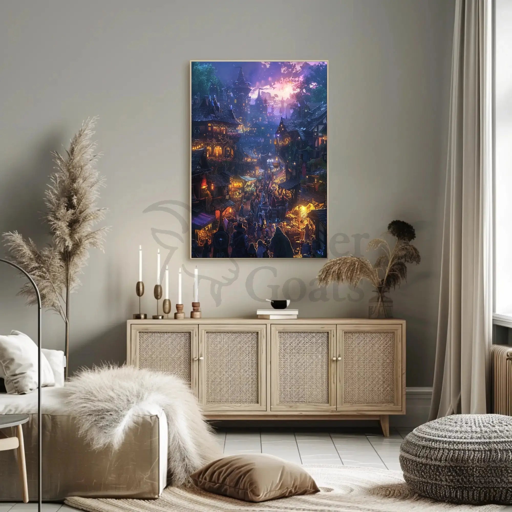 Medieval Village Adventure Fantasy Art Cultural Poster PosterGoat