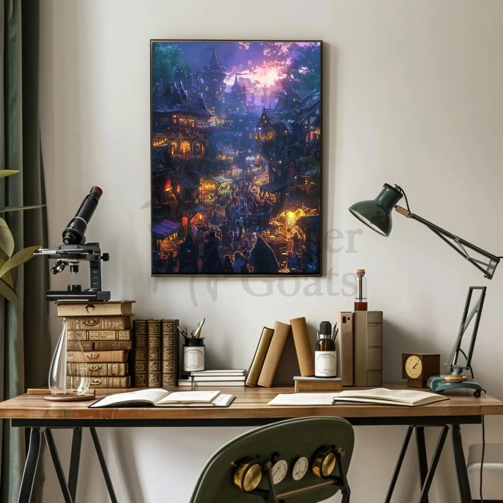 Medieval Village Adventure Fantasy Art Cultural Poster PosterGoat