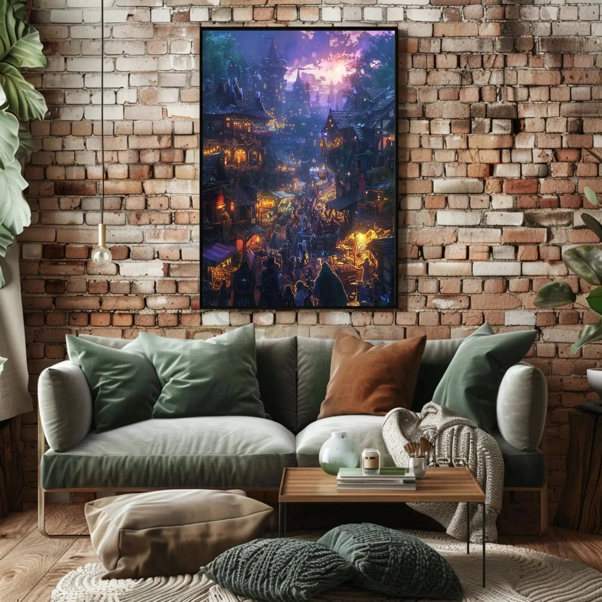 Medieval Village Adventure Fantasy Art Cultural Poster PosterGoat