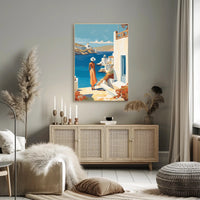 Mediterranean Coastal Scene Travel Poster PosterGoat