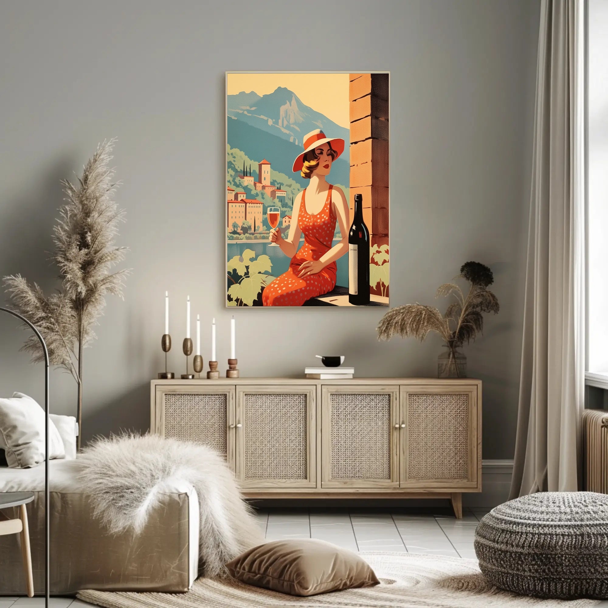 Mediterranean Leisure Vintage Scene Travel Poster PosterGoat
