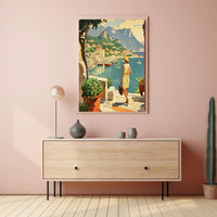Mediterranean Seaside Nostalgia: Vintage Travel Poster PosterGoat