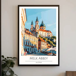 Melk Abbey Art Deco Travel Poster PosterGoat