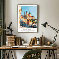 Melk Abbey Art Deco Travel Poster PosterGoat