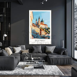 Melk Abbey Art Deco Travel Poster PosterGoat