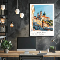 Melk Abbey Art Deco Travel Poster PosterGoat