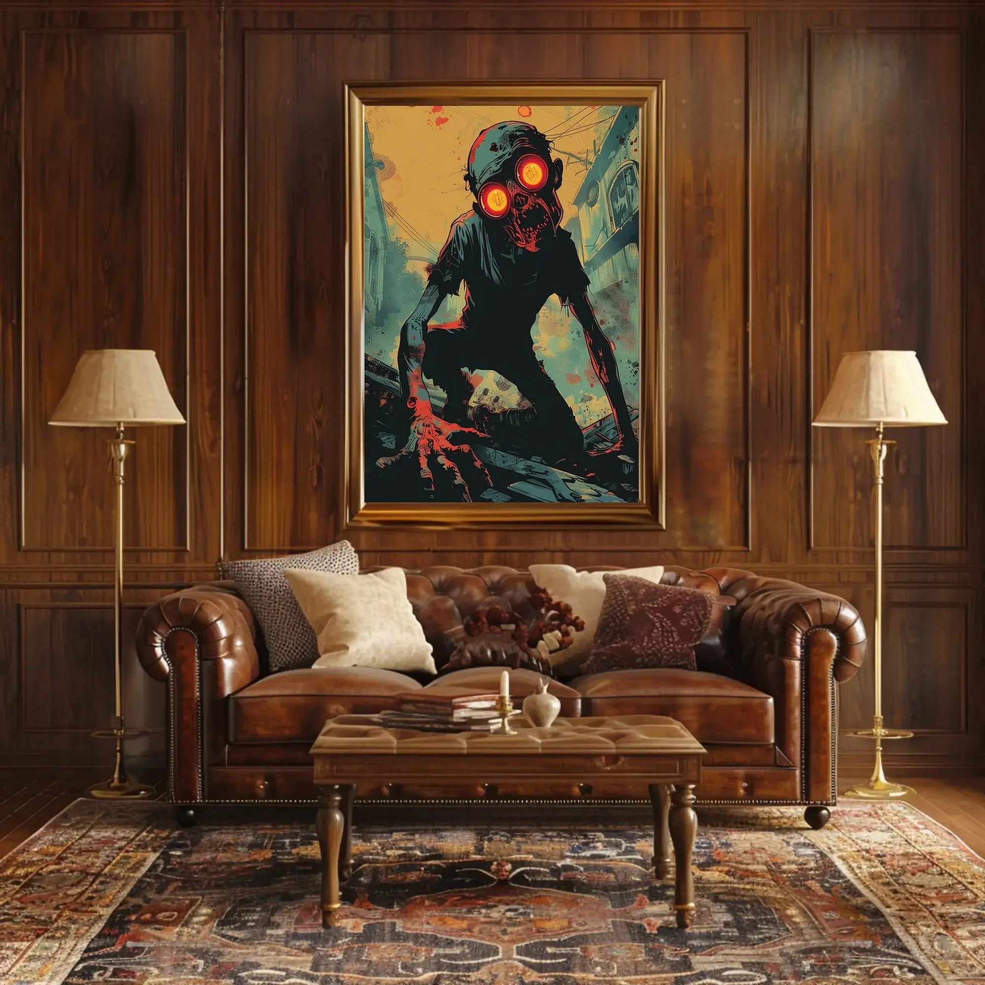 Menacing Creature in Dystopian Setting Futuristic Sci-Fi Poster PosterGoat