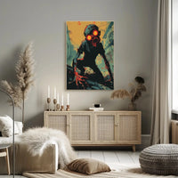 Menacing Creature in Dystopian Setting Futuristic Sci-Fi Poster PosterGoat