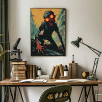 Menacing Creature in Dystopian Setting Futuristic Sci-Fi Poster PosterGoat
