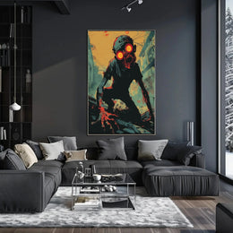 Menacing Creature in Dystopian Setting Futuristic Sci-Fi Poster PosterGoat