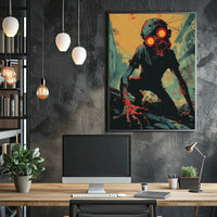 Menacing Creature in Dystopian Setting Futuristic Sci-Fi Poster PosterGoat