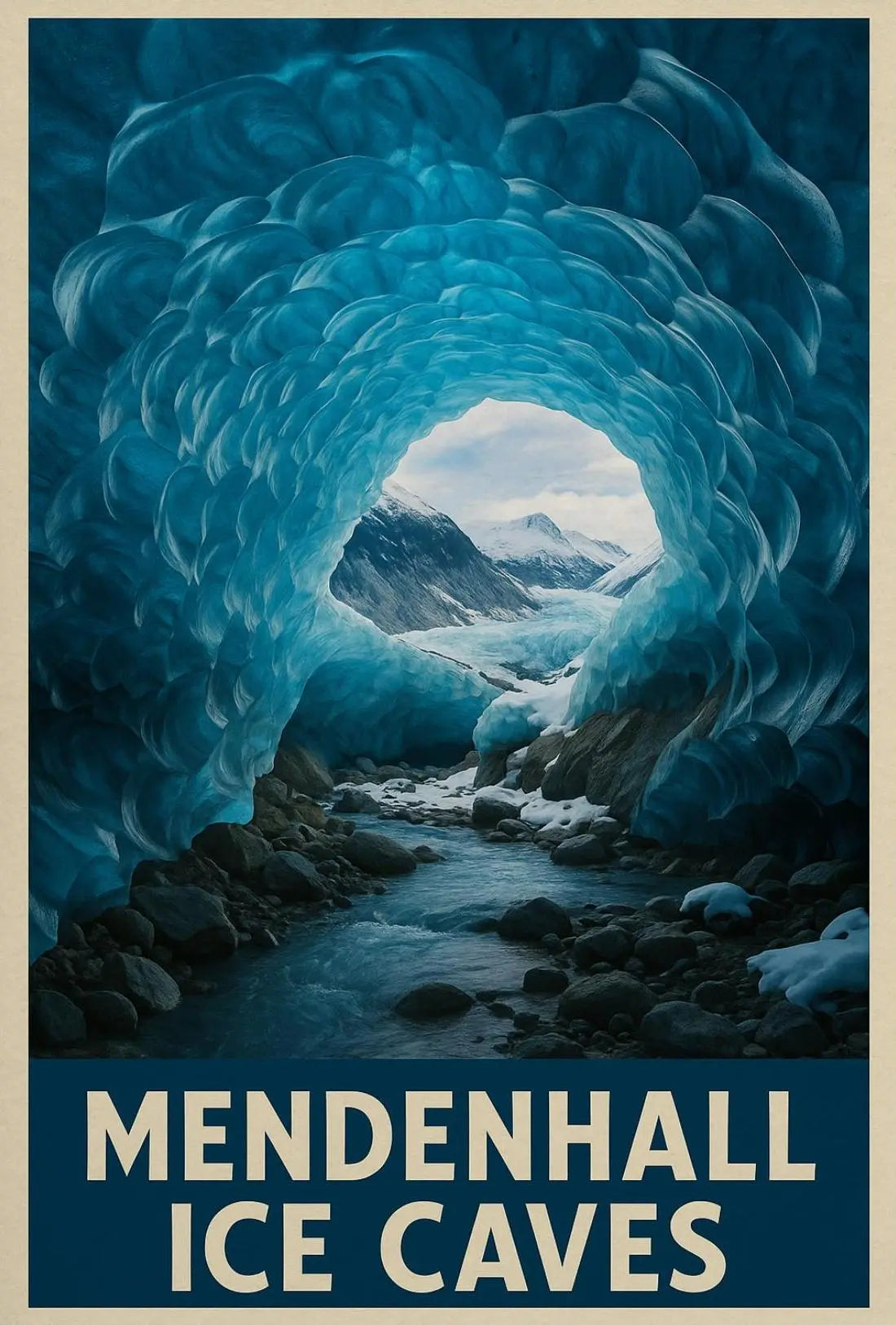Mendenhall Ice Caves Exploration National Park Poster PosterGoat