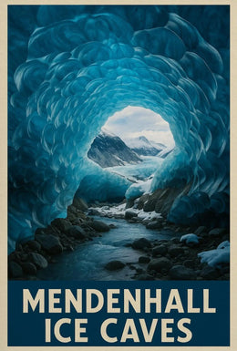 Mendenhall Ice Caves Exploration National Park Poster PosterGoat