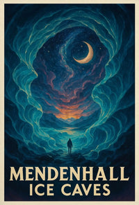 Mendenhall Ice Caves Mystical Adventure National Park Poster PosterGoat