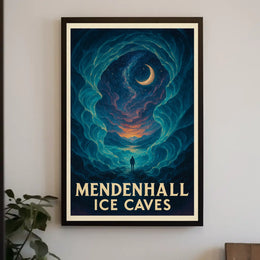 Mendenhall Ice Caves Mystical Adventure National Park Poster PosterGoat