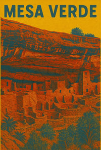 Mesa Verde Adventure Vintage Travel Poster PosterGoat