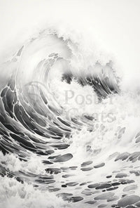Mesmerizing Ocean Wave Art Piece Cultural Poster PosterGoat