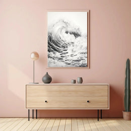 Mesmerizing Ocean Wave Art Piece Cultural Poster PosterGoat