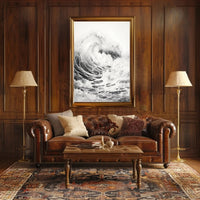 Mesmerizing Ocean Wave Art Piece Cultural Poster PosterGoat