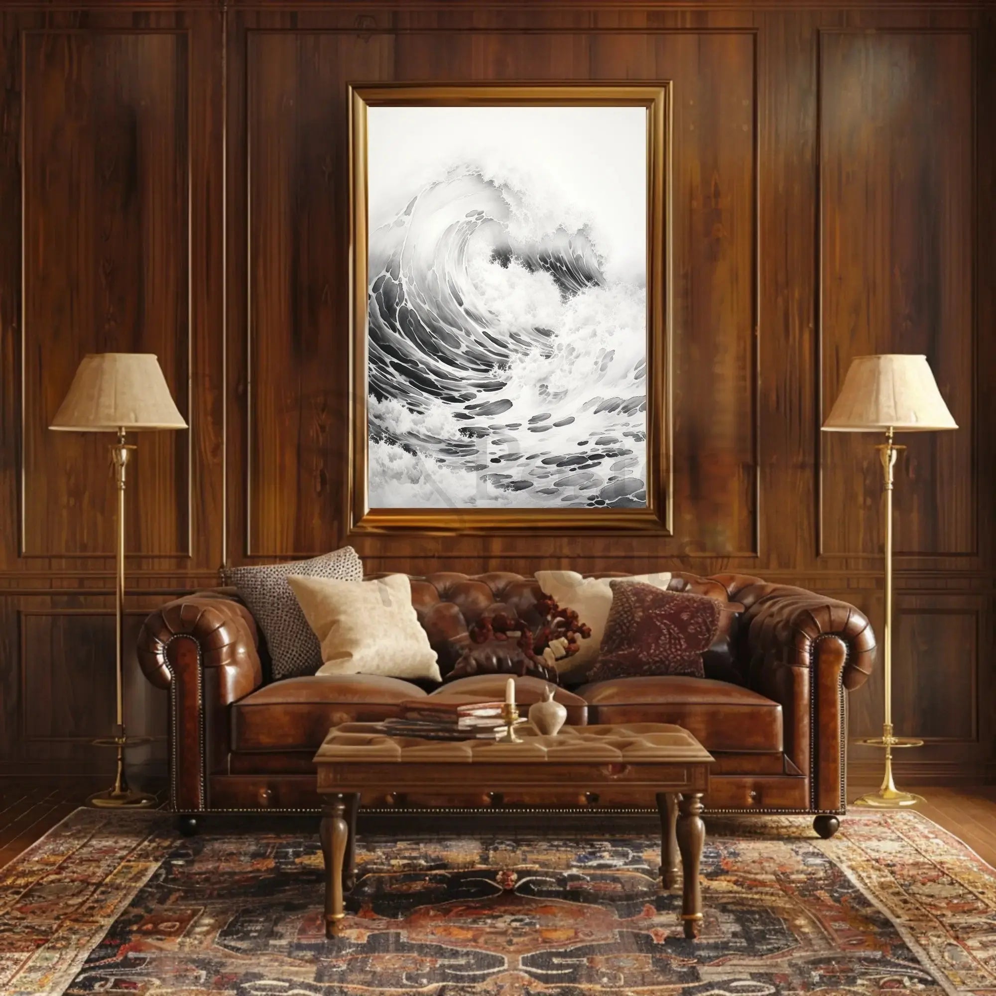 Mesmerizing Ocean Wave Art Piece Cultural Poster PosterGoat