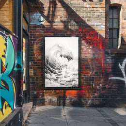 Mesmerizing Ocean Wave Art Piece Cultural Poster PosterGoat